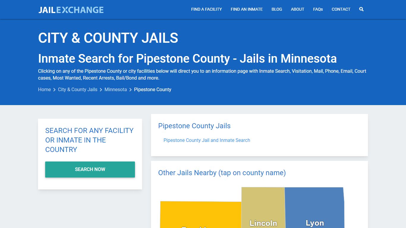 Inmate Search for Pipestone County | Jails in Minnesota - Jail Exchange
